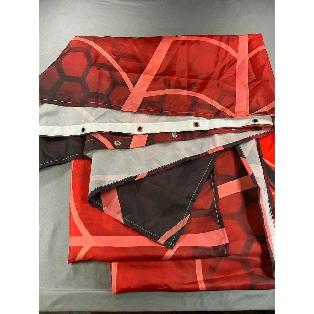 Spider-Man Red Black Web Spider Emblem Shower Curtain Marvel Superhero Decor